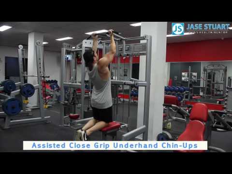 Assisted Close Grip Underhand Chin Ups