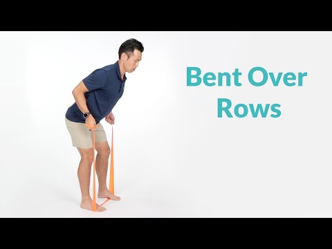 Resistance Band Exercise: Bent Over Rows