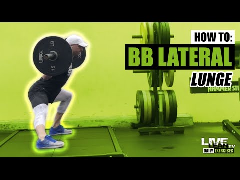 How To Do A BARBELL LATERAL LUNGE | Exercise Demonstration Video and Guide