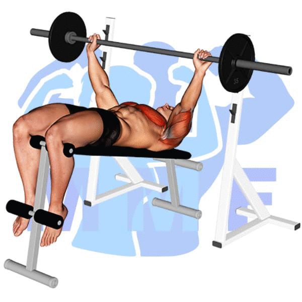 Barbell Decline Wide Grip Press To Build A Wide And Strong Chest