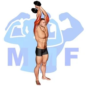 Graphic image of Dumbbell Triceps Extension.