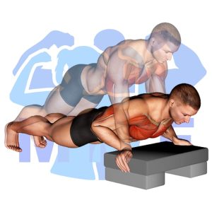 Graphic image of Incline Push Up.