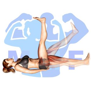 Graphic image of Lying Alternating Leg Raises.