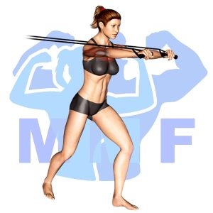 Graphic image of Resistance Band Chest Press.