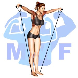 Graphic image of Resistance Band Lateral Raises.