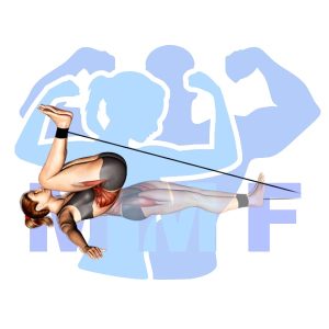 Graphic image of Resistance Band Reverse Sit Up.