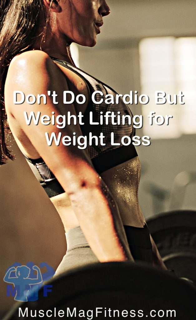 Pin Image of fit woman deadlifting for Weight Lifting Not Cardio for Weight Loss