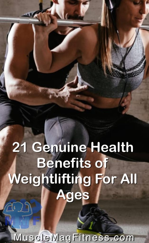 Fit Woman Doing Squats Supported By Handsome Man Getting Genuine Health Benefits of Weightlifting