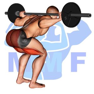 Graphic image of Barbell Good Morning.