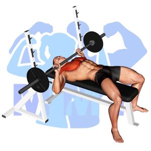 Graphic image of Barbell Guillotine Bench Press.