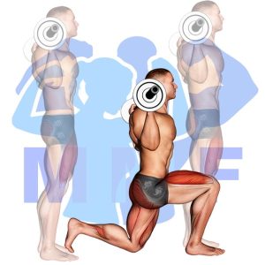 Graphic image of Barbell Walking Lunge.