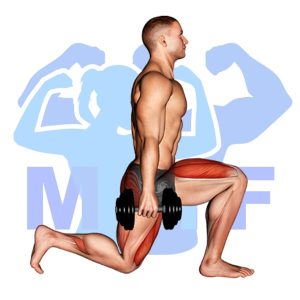 Graphic image of Dumbbell Lunge.