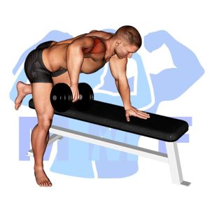Graphic image of Dumbbell Rear Deltoid Raise.