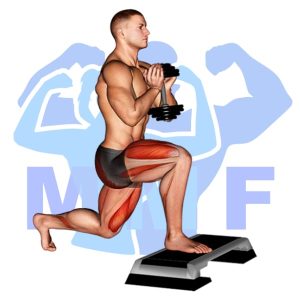 Graphic image of Dumbbell Split Squat.