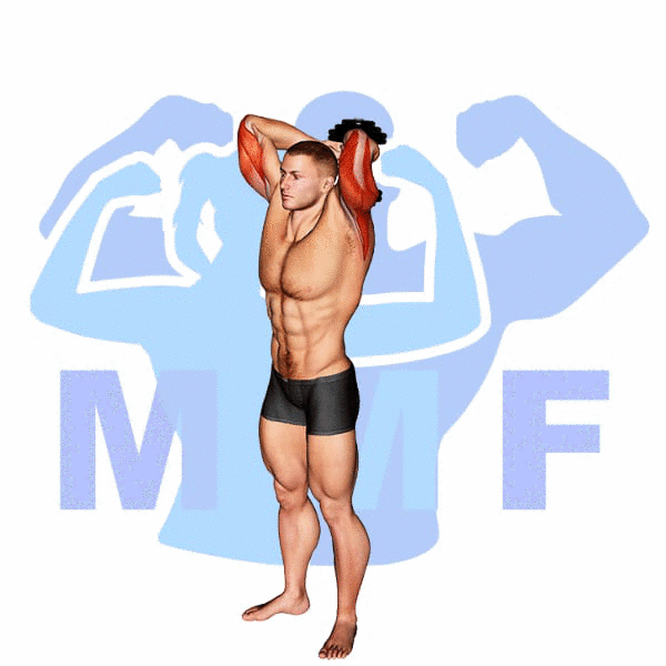 Man Performing Dumbbell Triceps Extension