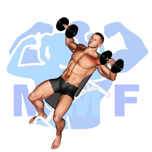 Man Performing Incline Dumbbell Bench Press
