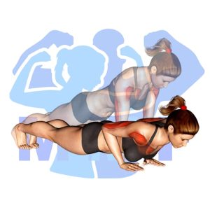 Graphic image of Close Grip Push Up.