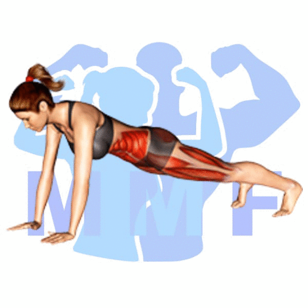 Graphic image of a fit woman performing Cross Body Mountain Climbers.