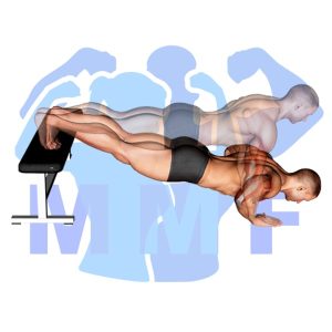 Graphic image of Decline Push Up.