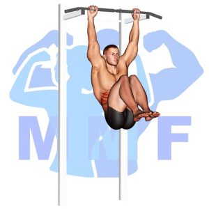 Graphic image of Hanging Knee Up.