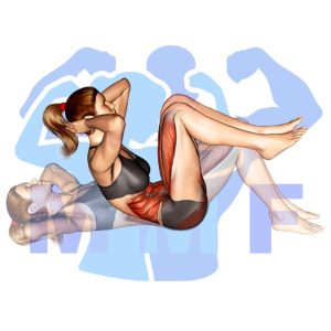 Graphic image of Leg Raise Crunch.