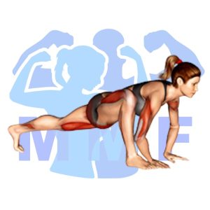 Graphic image of Lunge Push Up.