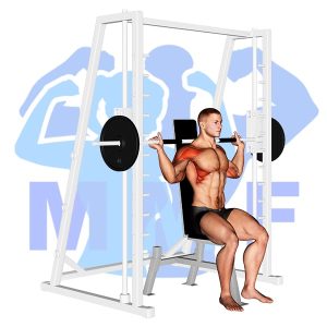 Graphic image of Smith Machine Behind Neck Press.