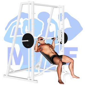 Graphic image of Smith Machine Incline Bench Press.