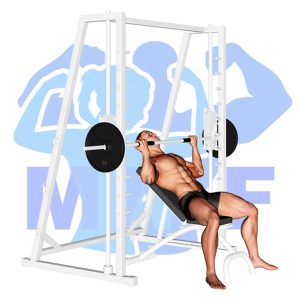 Graphic image of Smith Machine Incline Reverse Grip Press.