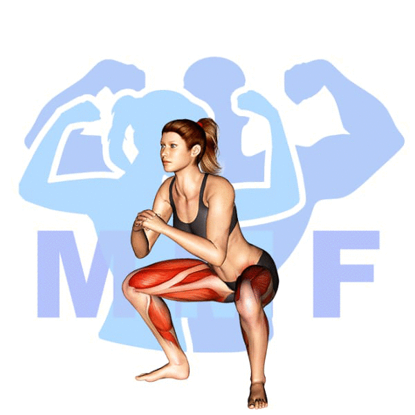 Graphic image of a fit woman performing Squat Sidekick.