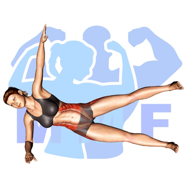 Graphic image of a fit woman performing Star Plank.