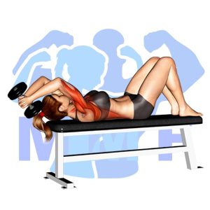 Graphic image of Bent Arm Dumbbell Pullover.