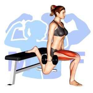 Graphic image of Bulgarian Split Squat.
