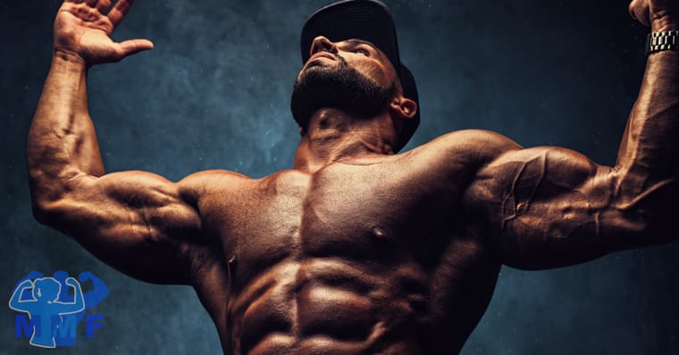 man with perfect chest without free weights