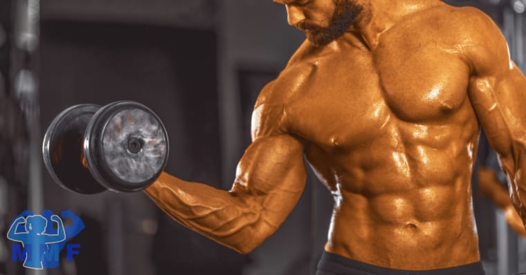 Strong Man top bicep exercises six pack flexing