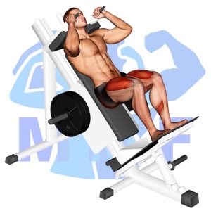 Graphic image of Sled Hack Squat.
