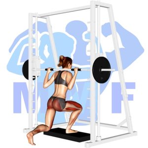 Graphic image of Smith Machine Rear Lunge.